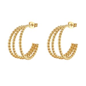 Spiral Three-Layered Hoops