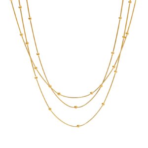 Stacked elegance in gold