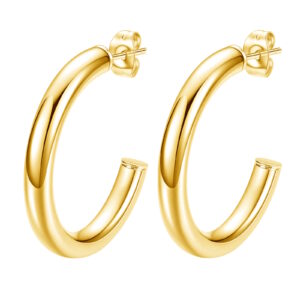 Golden Glow Hoops